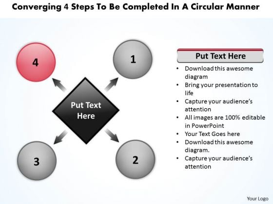 4 Steps To Be Completed In A Circular Manner Diagram PowerPoint Slides 4 Steps To Be Completed In A Circular Manner Diagram PowerPoint Slides