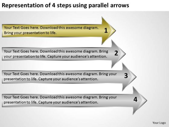 4 Steps Using Parallel Arrows Business Planning Templates PowerPoint 4 Steps Using Parallel Arrows Business Planning Templates PowerPoint