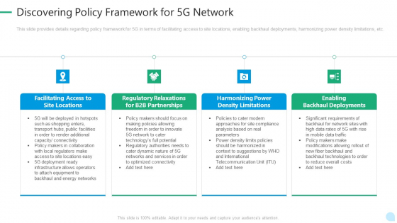 5G Network Technology Discovering Policy Framework For 5G Network Ppt Slides Example PDF 5G Network Technology Discovering Policy Framework For 5G Network Ppt Slides Example PDF
