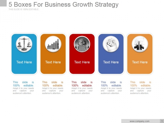 5 Boxes For Business Growth Strategy Ppt PowerPoint Presentation Themes 5 Boxes For Business Growth Strategy Ppt PowerPoint Presentation Themes