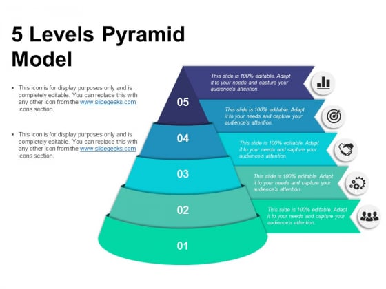 5 Levels Pyramid Model Ppt PowerPoint Presentation Gallery Design Templates