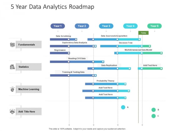 5 Year Data Analytics Roadmap Infographics 5 Year Data Analytics Roadmap Infographics