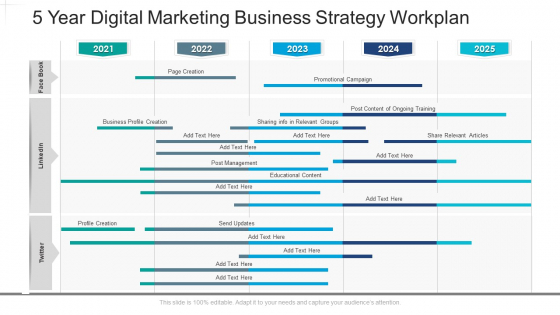 5 Year Digital Marketing Business Strategy Workplan Introduction 5 Year Digital Marketing Business Strategy Workplan Introduction