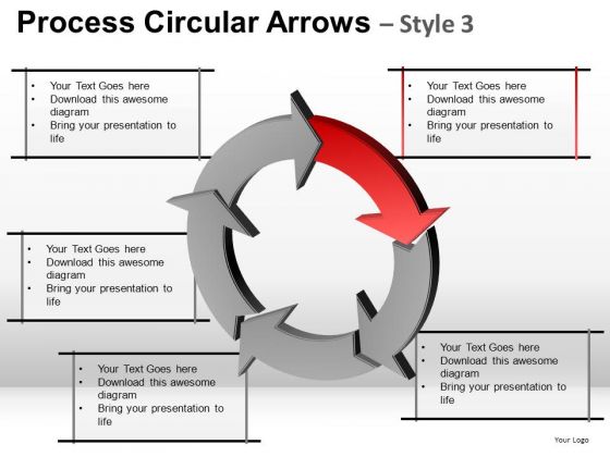5 Arrows Circle Process Flow Diagram PowerPoint Slides 5 Arrows Circle Process Flow Diagram PowerPoint Slides