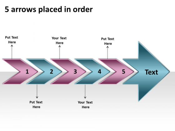 5 Arrows Placed In Order What Is Flow Chart Used For PowerPoint Templates