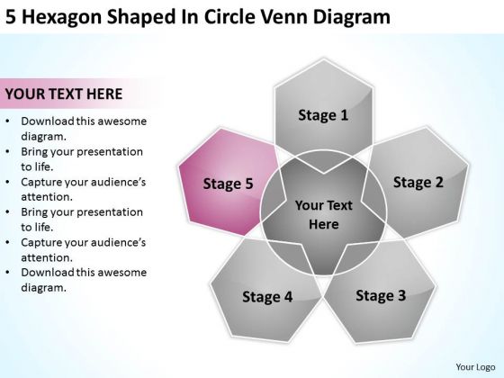 5 Hexagon Shaped In Circle Venn Diagram Ppt Business Financial Plan PowerPoint Templates 5 Hexagon Shaped In Circle Venn Diagram Ppt Business Financial Plan PowerPoint Templates