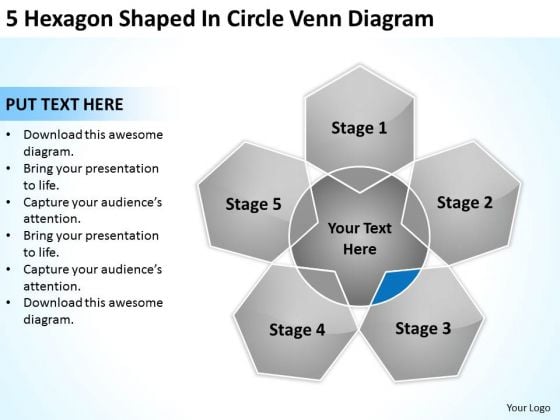 5 Hexagon Shaped In Circle Venn Diagram Ppt Business Plan PowerPoint Slide 5 Hexagon Shaped In Circle Venn Diagram Ppt Business Plan PowerPoint Slide