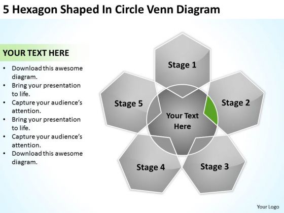 5 Hexagon Shaped In Circle Venn Diagram Successful Business Plan PowerPoint Slides 5 Hexagon Shaped In Circle Venn Diagram Successful Business Plan PowerPoint Slides