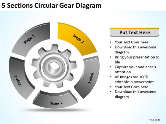 5 Sections Circular Gear Diagram How To Do Business Plan PowerPoint Templates 5 Sections Circular Gear Diagram How To Do Business Plan PowerPoint Templates