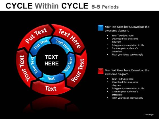 5 Stage 2 Layers Circular Process Chart PowerPoint Slides 5 Stage 2 Layers Circular Process Chart PowerPoint Slides