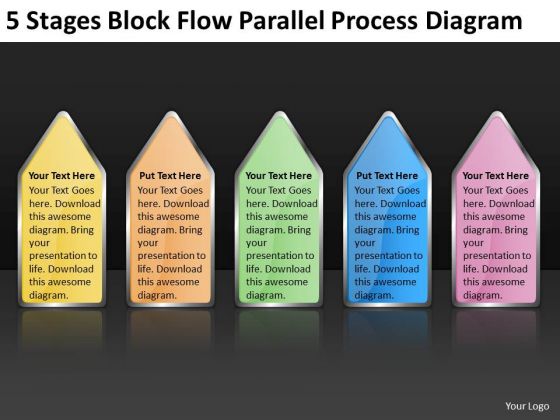 5 Stages Block Flow Parallel Process Diagram Small Business Plan Template Free PowerPoint Slides 5 Stages Block Flow Parallel Process Diagram Small Business Plan Template Free PowerPoint Slides