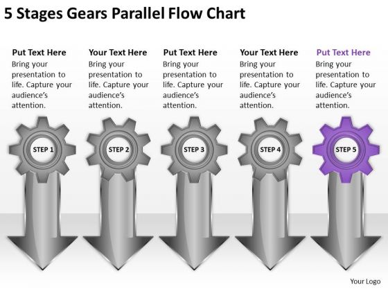 5 Stages Gears Parallel Flow Chart Business Plan Template PowerPoint Slides 5 Stages Gears Parallel Flow Chart Business Plan Template PowerPoint Slides