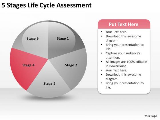 5 Stages Life Cycle Assesment Business Plans Template PowerPoint Templates