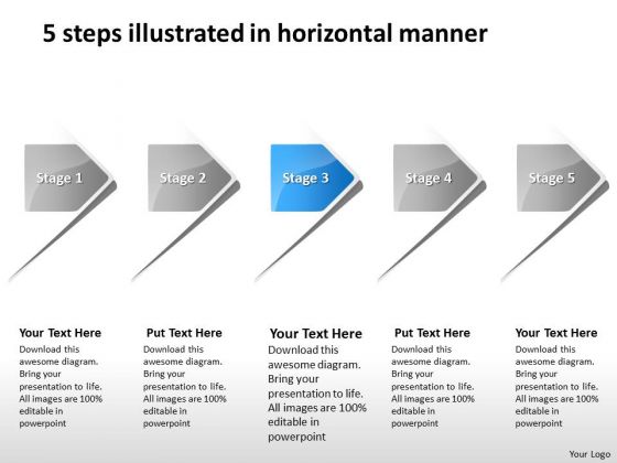 5 Steps Illustrated In Horizontal Manner Business Production Plan PowerPoint Slides 5 Steps Illustrated In Horizontal Manner Business Production Plan PowerPoint Slides