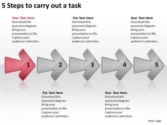 5 Steps To Carry Out Task Business Process Flow Chart Examples PowerPoint Templates