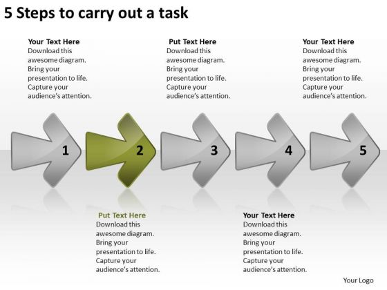 5 Steps To Carry Out Task Diagram Of Business Plan PowerPoint Slides