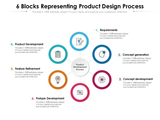 6 Blocks Representing Product Design Process Ppt PowerPoint Presentation Gallery Slides PDF 6 Blocks Representing Product Design Process Ppt PowerPoint Presentation Gallery Slides PDF
