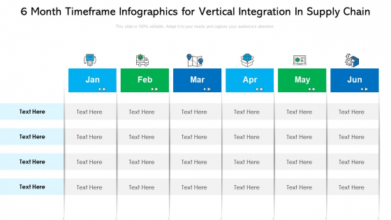 6 Month Timeframe Infographics For Vertical Integration In Supply Chain Ppt PowerPoint Presentation File Designs Download PDF 6 Month Timeframe Infographics For Vertical Integration In Supply Chain Ppt PowerPoint Presentation File Designs Download PDF