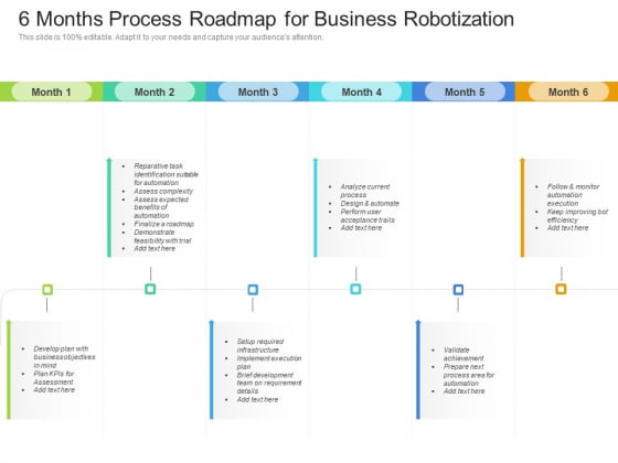 6 Months Process Roadmap For Business Robotization Pictures 6 Months Process Roadmap For Business Robotization Pictures