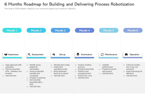 6 Months Roadmap For Building And Delivering Process Robotization Pictures 6 Months Roadmap For Building And Delivering Process Robotization Pictures
