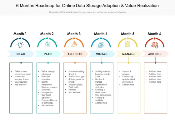 6 Months Roadmap For Online Data Storage Adoption And Value Realization Topics 6 Months Roadmap For Online Data Storage Adoption And Value Realization Topics