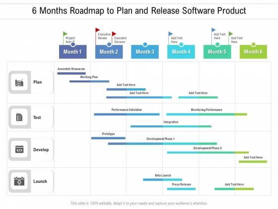 6 Months Roadmap To Plan And Release Software Product Infographics 6 Months Roadmap To Plan And Release Software Product Infographics