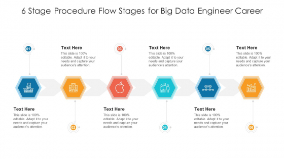 6 Stage Procedure Flow Stages For Big Data Engineer Career Ppt PowerPoint Presentation Gallery Format PDF 6 Stage Procedure Flow Stages For Big Data Engineer Career Ppt PowerPoint Presentation Gallery Format PDF
