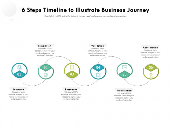 6_Steps_Timeline_To_Illustrate_Business_Jouney_Ppt_PowerPoint_Presentation_File_Information_PDF_Slide_1
