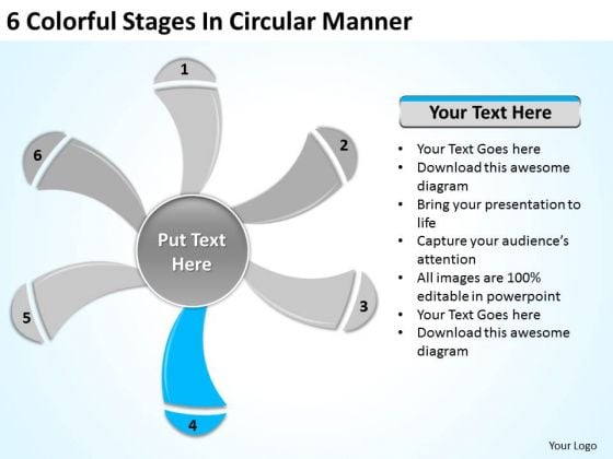 6 Colorful Stages In Circular Manner New Business Plan PowerPoint Slides 6 Colorful Stages In Circular Manner New Business Plan PowerPoint Slides