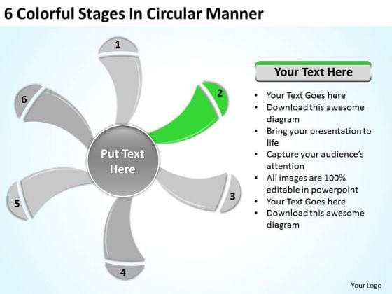 6 Colorful Stages In Circular Manner Ppt Business Plan PowerPoint Slides 6 Colorful Stages In Circular Manner Ppt Business Plan PowerPoint Slides