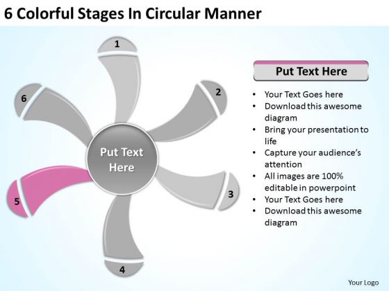 6 Colorful Stages In Circular Manner Standard Business Plan PowerPoint Slides 6 Colorful Stages In Circular Manner Standard Business Plan PowerPoint Slides