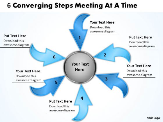 6 Converging Steps Meeting At Time Circular Flow Chart PowerPoint Slides 6 Converging Steps Meeting At Time Circular Flow Chart PowerPoint Slides