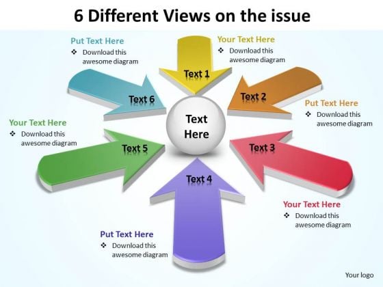 6 Different Views On The Issue Ppt Slides Diagrams Templates 6 Different Views On The Issue Ppt Slides Diagrams Templates