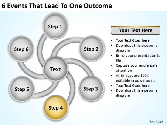 6 Events That Lead To One Outcome Business Plan Templet PowerPoint Slides 6 Events That Lead To One Outcome Business Plan Templet PowerPoint Slides