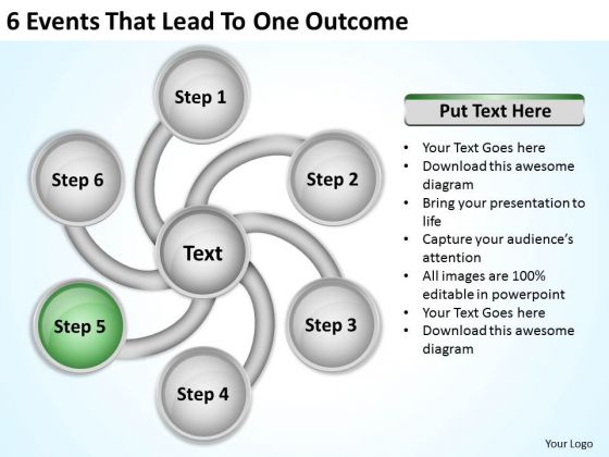 6 Events That Lead To One Outcome Ppt Executive Business Plan PowerPoint Templates 6 Events That Lead To One Outcome Ppt Executive Business Plan PowerPoint Templates