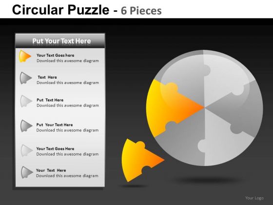 6 Piece Circles Each Piece Separate PowerPoint Slides And Ppt Diagram Templates 6 Piece Circles Each Piece Separate PowerPoint Slides And Ppt Diagram Templates