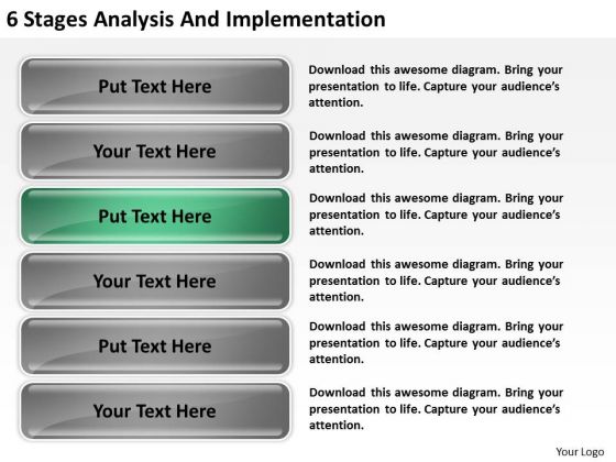 6 Stages Analysis And Implementation Business Plan PowerPoint Slides 6 Stages Analysis And Implementation Business Plan PowerPoint Slides