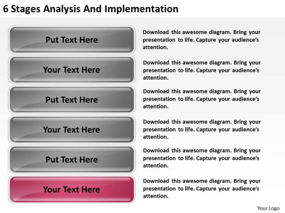 6 Stages Analysis And Implementation Model Business Plans PowerPoint Templates 6 Stages Analysis And Implementation Model Business Plans PowerPoint Templates