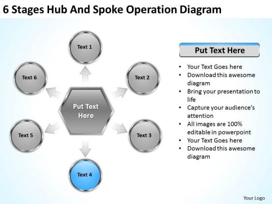 6 Stages Hub And Spoke Operation Diagram Company Business Plan PowerPoint Slides 6 Stages Hub And Spoke Operation Diagram Company Business Plan PowerPoint Slides