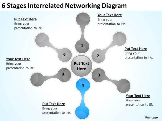 6 Stages Interrelated Networking Diagram Ppt How Business Plan PowerPoint Slides
