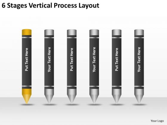 6 Stages Vertical Process Layout Ppt Business Plan Forms PowerPoint Templates