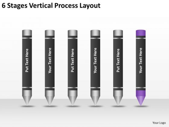 6 Stages Vertical Process Layout Ppt Business Plan Template PowerPoint Slides