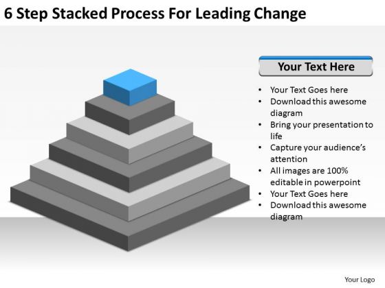 6 Step Stacked Process For Leading Change Ppt Bank Business Plan PowerPoint Slides 6 Step Stacked Process For Leading Change Ppt Bank Business Plan PowerPoint Slides