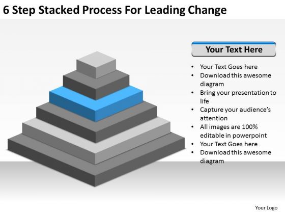 6 Step Stacked Process For Leading Change Ppt Business Plan Templates PowerPoint Slides 6 Step Stacked Process For Leading Change Ppt Business Plan Templates PowerPoint Slides