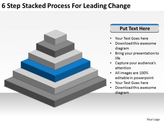 6 Step Stacked Process For Leading Change Ppt Example Business Plan Outline PowerPoint Templates 6 Step Stacked Process For Leading Change Ppt Example Business Plan Outline PowerPoint Templates