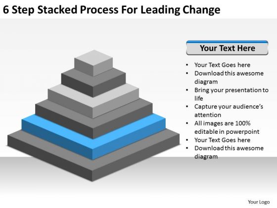 6 Step Stacked Process For Leading Change Ppt Examples Of Small Business Plans PowerPoint Slides 6 Step Stacked Process For Leading Change Ppt Examples Of Small Business Plans PowerPoint Slides