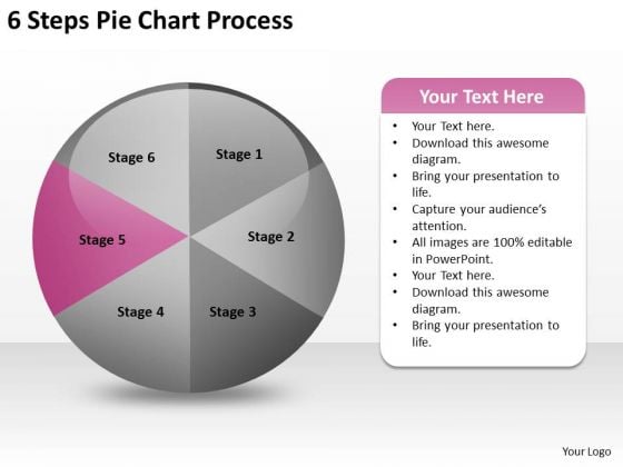 6 Steps Pie Chart Process Example Of Small Business Plan PowerPoint Slides 6 Steps Pie Chart Process Example Of Small Business Plan PowerPoint Slides
