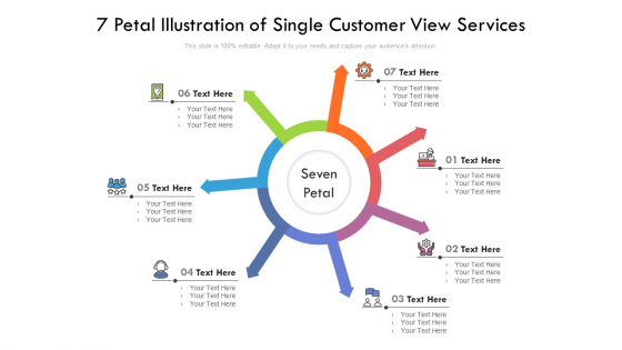 7 Petal Illustration Of Single Customer View Services Ppt PowerPoint Presentation File Inspiration PDF
