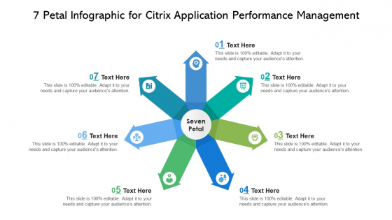 7 Petal Infographic For Citrix Application Performance Management Ppt PowerPoint Presentation File Background Image PDF