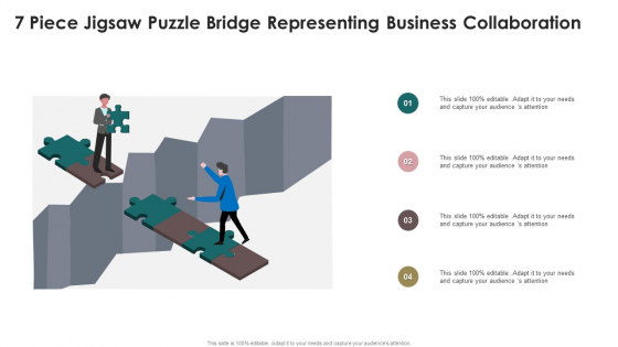 7 Piece Jigsaw Puzzle Bridge Representing Business Collaboration Portrait PDF